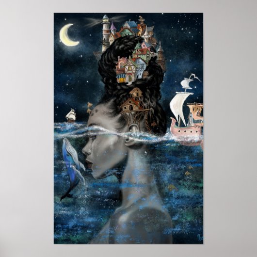 Eiland Vrouw Poster (Voorkant)