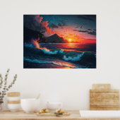 EILAND ZONSONDERGANG #1 POSTER (Keuken)