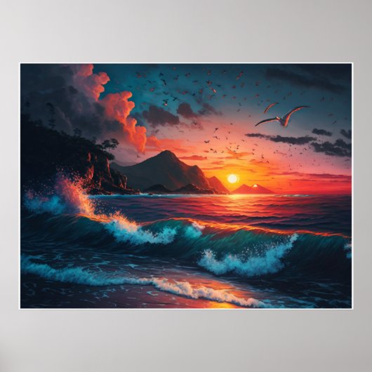 EILAND ZONSONDERGANG #1 POSTER (Voorkant)