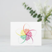 eilandbloem briefkaart (Staand voorkant)