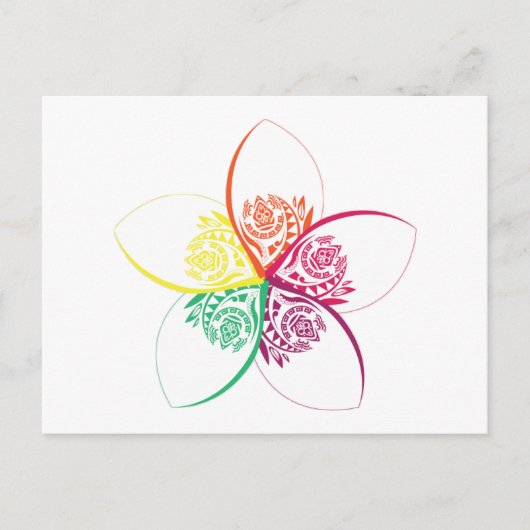 eilandbloem briefkaart (Voorkant)