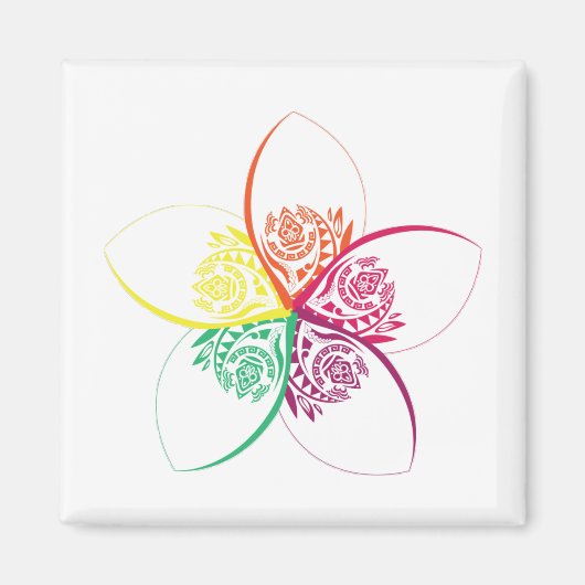 eilandbloem magneet (Voorkant)