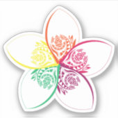 eilandbloem sticker (Voorkant)