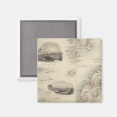 eilanden in de Indische Oceaan Magneet (Voorkant / Achterkant)