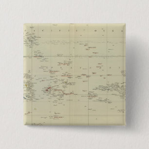 eilanden in de Stille Oceaan 2 Vierkante Button 5,1 Cm
