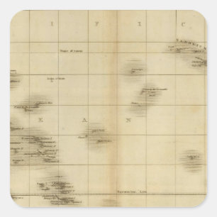 eilanden in de Stille Oceaan Vierkante Sticker