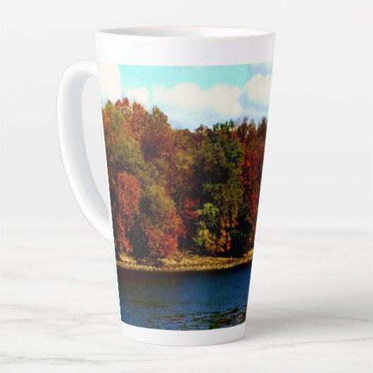 Eilanden in de Stream Latte Mok (Linkerhoek)