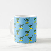 Eilanden met Palm Trees Pattern-ontwerp Koffiemok (Voorkant links)
