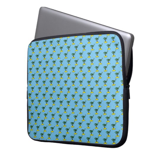 Eilanden met Palm Trees Pattern-ontwerp Laptop Sleeve (Voorkant Links)