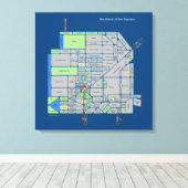 Eilanden van SF, 2'x2' uitgerekt canvas (Insitu (Houten vloer))