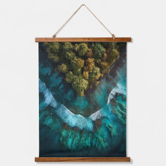 Eilandhart Luchtig Oceaan Wandkunst Hangend Wandkleed