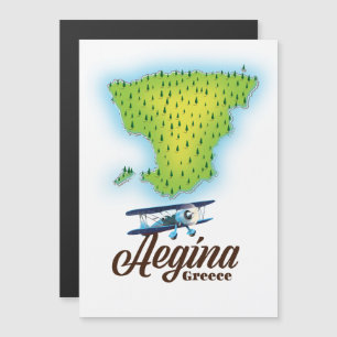 Eilandkaart van Aegina Griekenland