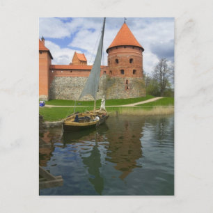 Eilandkasteel aan het Galvemeer, Trakai, Litouwen Briefkaart