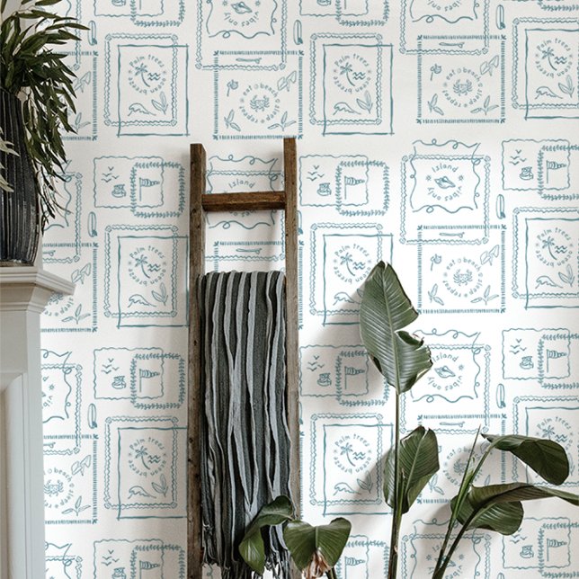 eilandvibes | handgetekende doedel behang (Creator heeft geüpload)