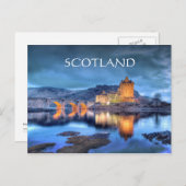 Eilean Donan Castle in Night Briefkaart (Voorkant / Achterkant)