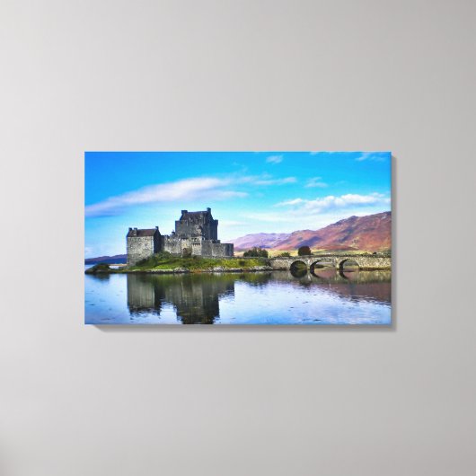 Eilean Donan Castle - Schotland Canvas Afdruk (Voorkant)