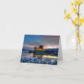 Eilean Donan Castle, Scotland Carte de voeux (Fleur jaune)