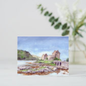 Eilean Donan Castle Waterverf Painting Briefkaart (Staand voorkant)