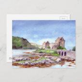 Eilean Donan Castle Waterverf Painting Briefkaart (Voorkant / Achterkant)