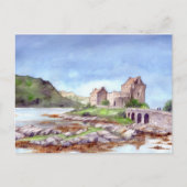 Eilean Donan Castle Waterverf Painting Briefkaart (Voorkant)