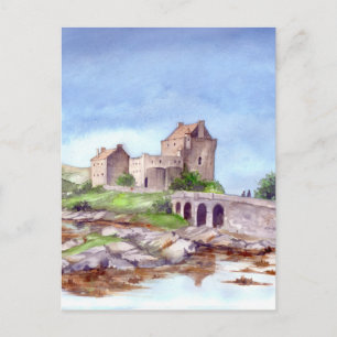 Eilean Donan Castle Waterverf Painting Briefkaart
