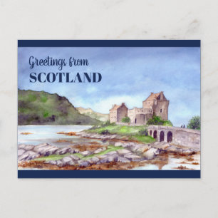 Eilean Donan Castle Waterverf Painting Briefkaart
