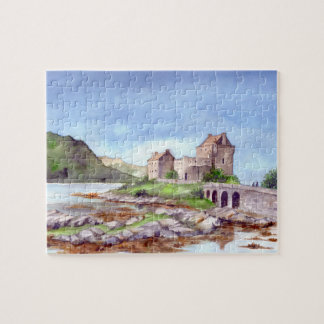 Eilean Donan Castle Waterverf Painting Legpuzzel