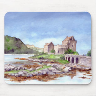 Eilean Donan Castle Waterverf Painting Muismat