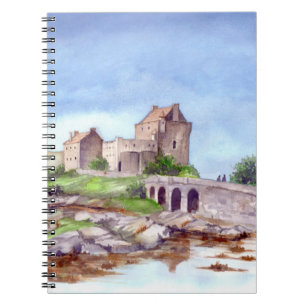 Eilean Donan Castle Waterverf Painting Notitieboek