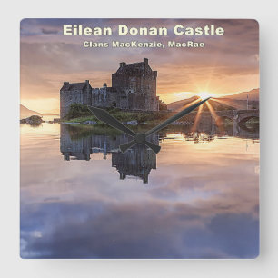 Eilean Donan - MacKenzie/MacRae Vierkante Klok