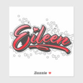 Eileen autocollant graffiti sticker cœur rouge (Feuille)