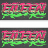 Eileen Vorname Name Graffiti Aufkleber Sticker (Voorkant)