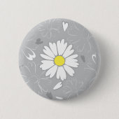 Eilin's Daisy Flower Ronde Button 5,7 Cm (Voorkant)