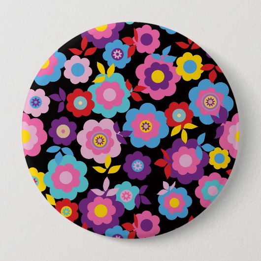 Eilin's Spring Flowers Ronde Button 4,0 Cm (Voorkant)