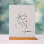 Ein danke an alle mamas acryl bord (Neutraal)