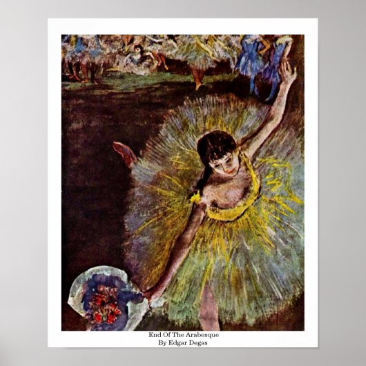 Eind Arabesque door Edgar Degas Poster (Voorkant)