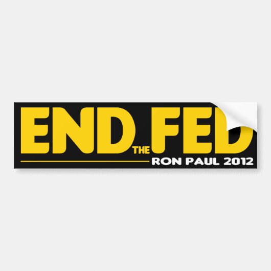 EIND DE FED BUMPERSTICKER (Voorkant)