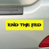EIND DE FED BUMPERSTICKER (Op auto)