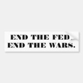 EIND DE FED. EIND DE WARS. BUMPERSTICKER (Voorkant)