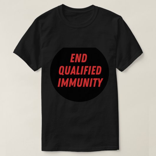 Eind Gekwalificeerde Immuniteit (rood) T-shirt (Design voorkant)