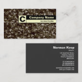 Eind gelabeld monogram - bloesem visitekaartje (Voorkant / Achterkant)