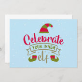 Eind je kerstKaarten in de binnenste, Elf (Voorkant / Achterkant)