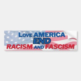 Eind racisme en fascisme bumpersticker