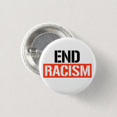 Eind racisme ronde button 3,2 cm (Voorkant /achterkant)