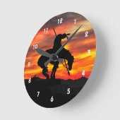 Eind van de Trail Silhouette Wall klok (Hoek)