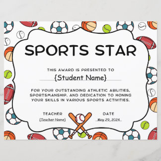 Eind van het jaar Sports Star Student Recognition 