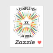 Eind van het Jaar Workout Tally (Regenboog) Sticker (Vel)