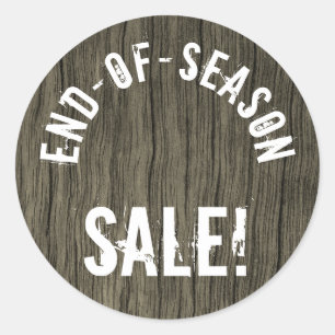 "EIND-VAN-SEASON VERKOOP!" Round Sticker