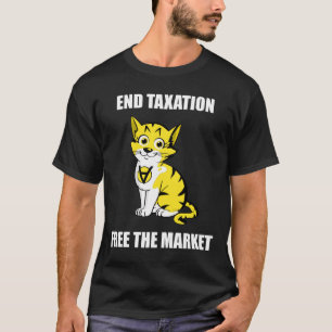 Eindbelasting - Gratis de Witte Tekst van de Markt T-shirt