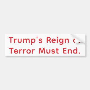 Einde aan Trumps Schrikbewind Hankamer Artjunkhaus Bumpersticker